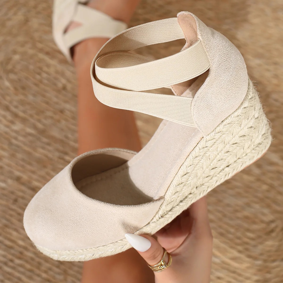 Espadrille Slip On - Cover Toe Kadın Espadrille Dolgu Topuklu