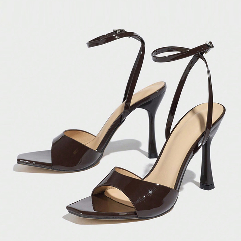 Casual Sandal Leather - Liyke Yeni Moda Kare Burnu açık