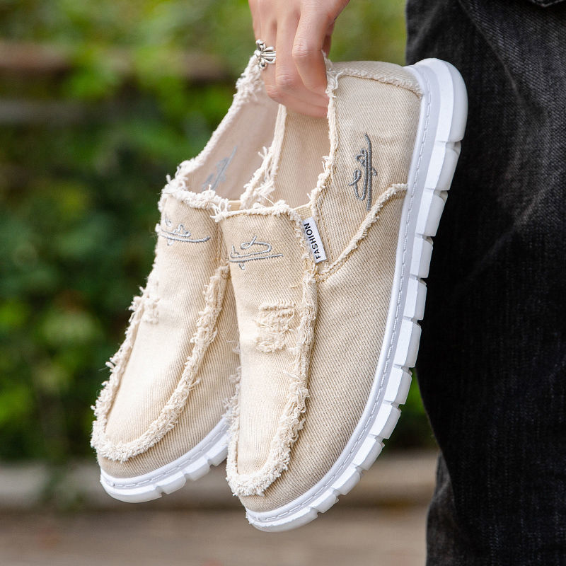 Espadrille Slip On - Kanvas ayakkabılar Mens için yaz nefes
