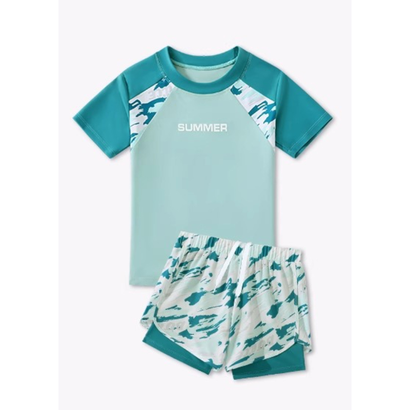 Swim Trunk Quick Dry - 2026 Yeni Erkek Çocuk İki Parçalı