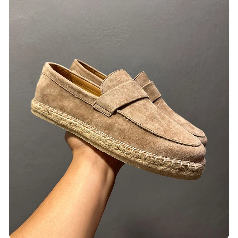 Espadrille Slip On - YETTIES Erkek Nefes Alabilen Koyun Süet