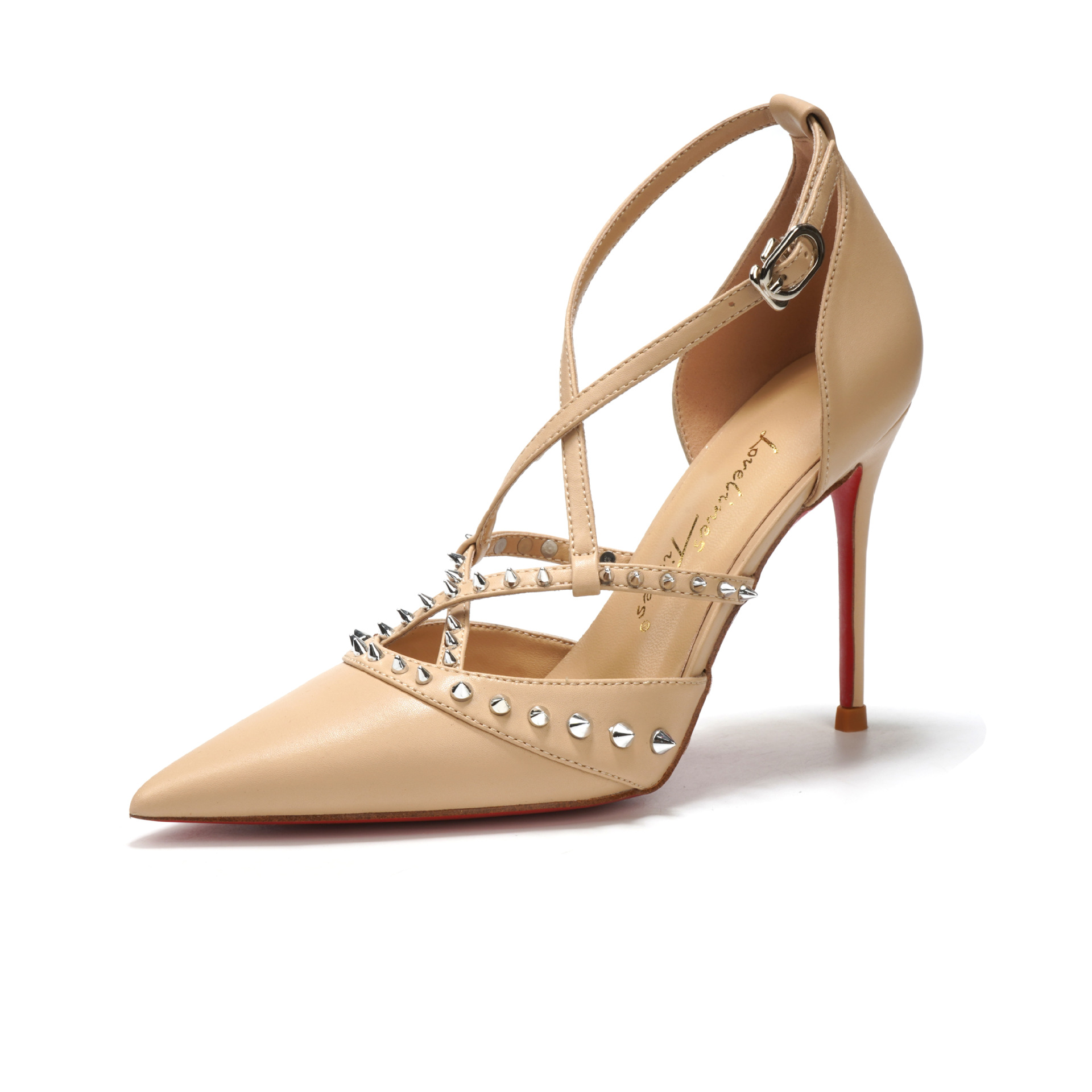 Casual Sandal Leather - Retro Kadın Ayakkabı Sandalet Stiletto Topuklu
