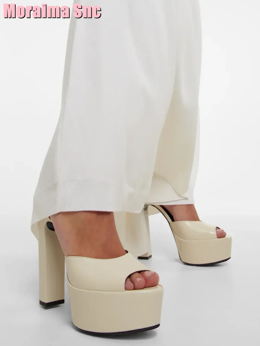 Peep Toe platformu Patent deri - Casual Sandal Leather incelemesi ve fiyatı